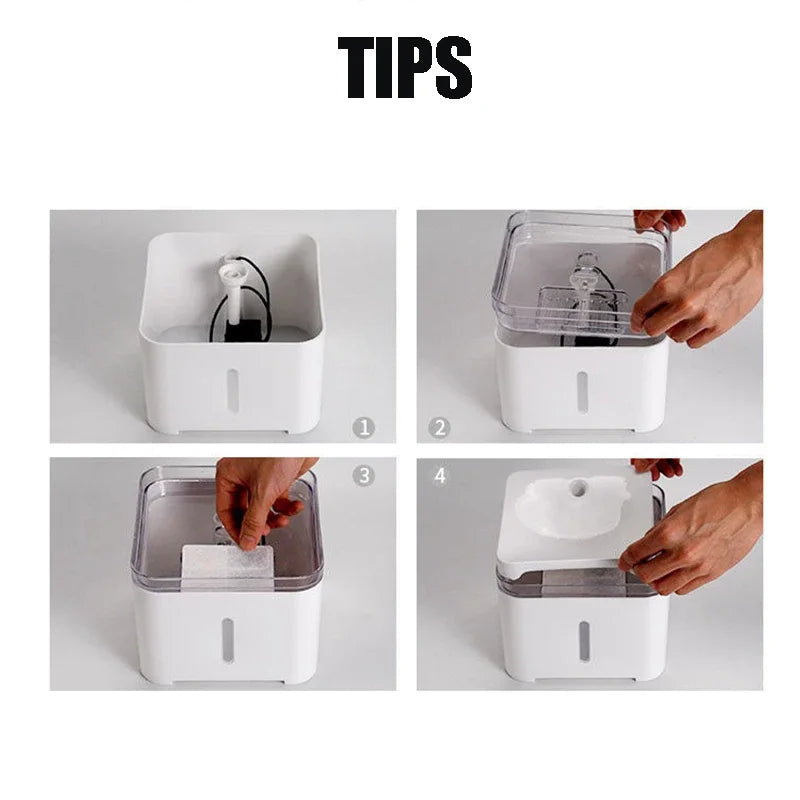 Cat Water Fountain Filters Pet Fountain Replacement Filters with Coconut Activated Carbon 12pc