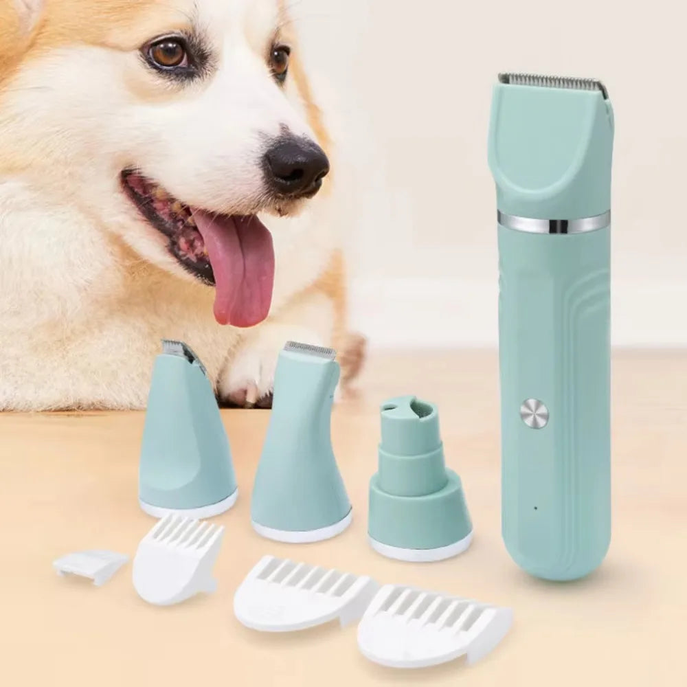 4-in-1 Cordless Dog Grooming Clippers – Low Noise