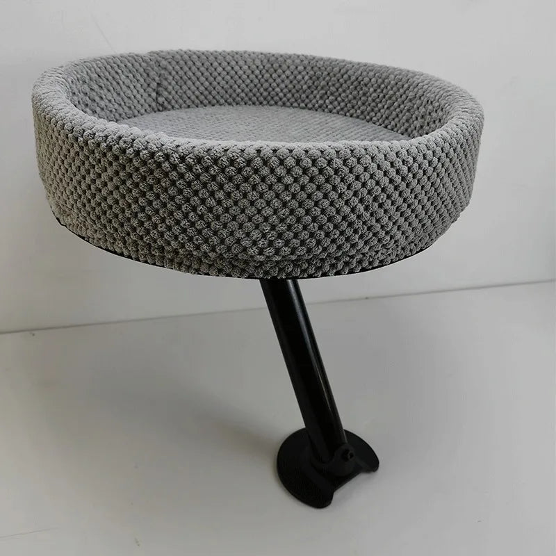 Desktop Cat Bed Round Indoor Cats Comfortable Soft Desk Nest Pet Bed for Kitten Adjustable Height Cat Climbing Frame for Desk