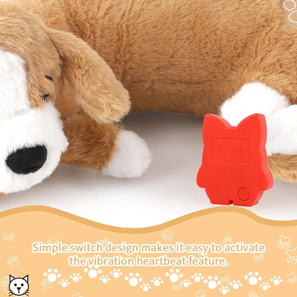 Curved Pillow Heartbeat Dog Toy – Comfort & Training
