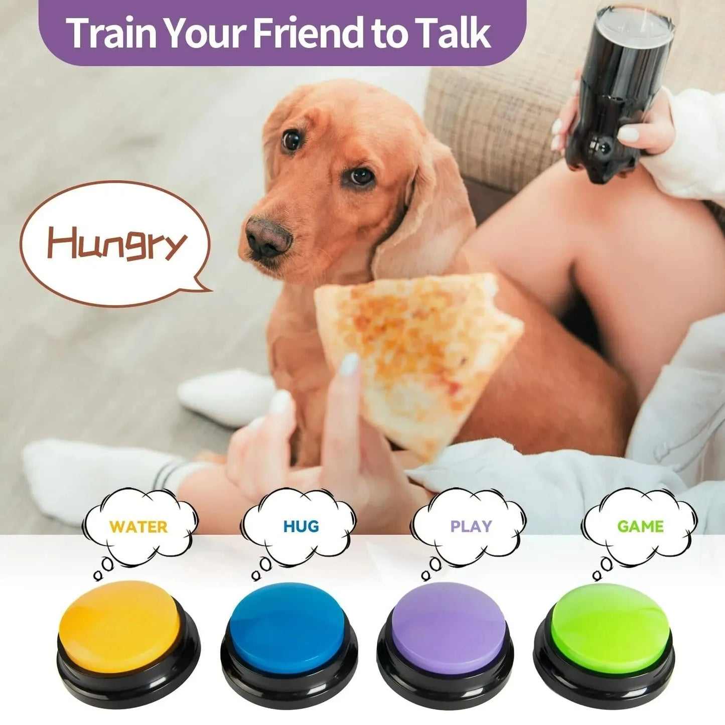 Dog Communication Buttons – Voice Recording Training Buzzer