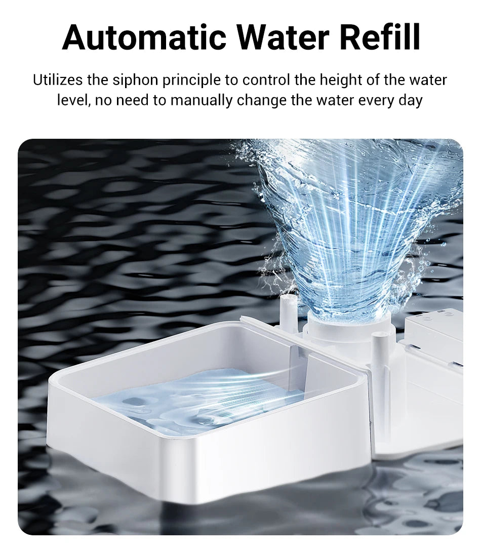 ROJECO 8.5L Auto Pet Feeder & 3.5L Water Fountain – WiFi App, Gravity Drinker