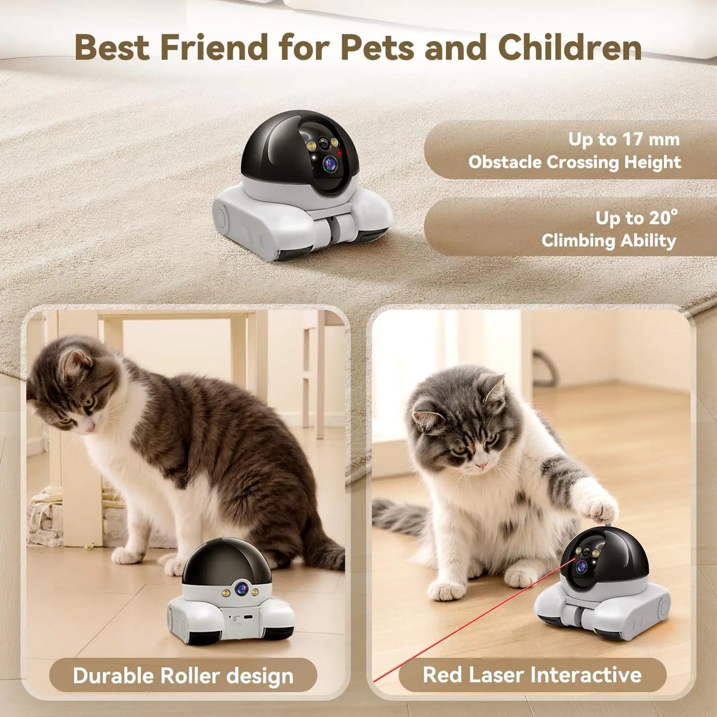 360° Smart Pet & Baby Camera – Motion Detection, Two-Way Audio, Robot Cam