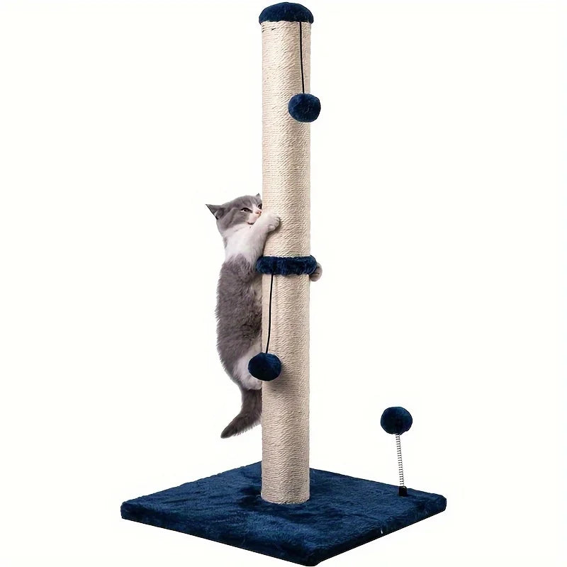 34-Inch Sisal Cat Scratching Post with Hanging Ball