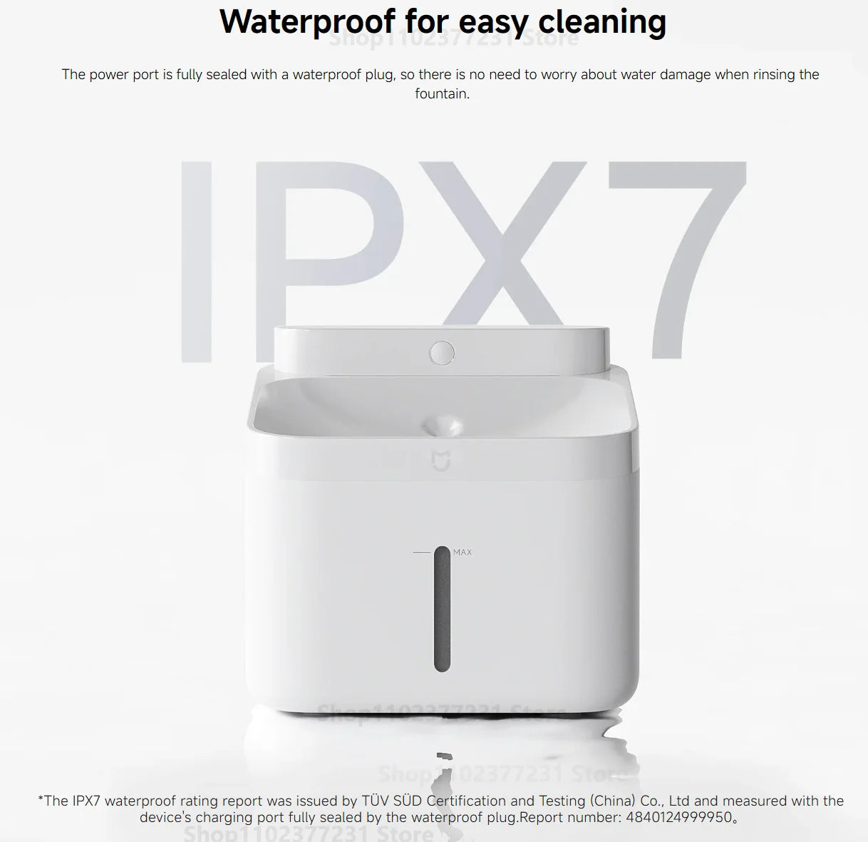 Xiaomi Mijia Smart Pet Drinking Fountain 2 by Waggy Tail, 3L wireless auto-sensing water dispenser for cats and dogs.