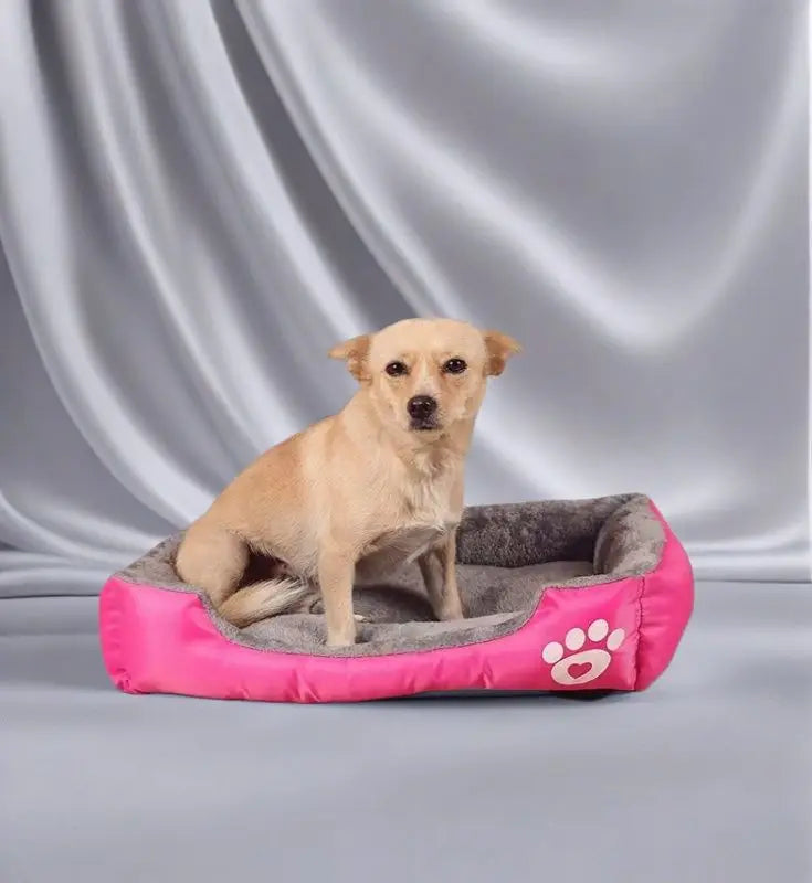 Classic Soft Cotton Pet Bed – Breathable, All Sizes