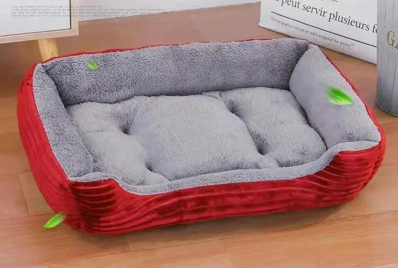 Classic Soft Cotton Pet Bed – Breathable, All Sizes