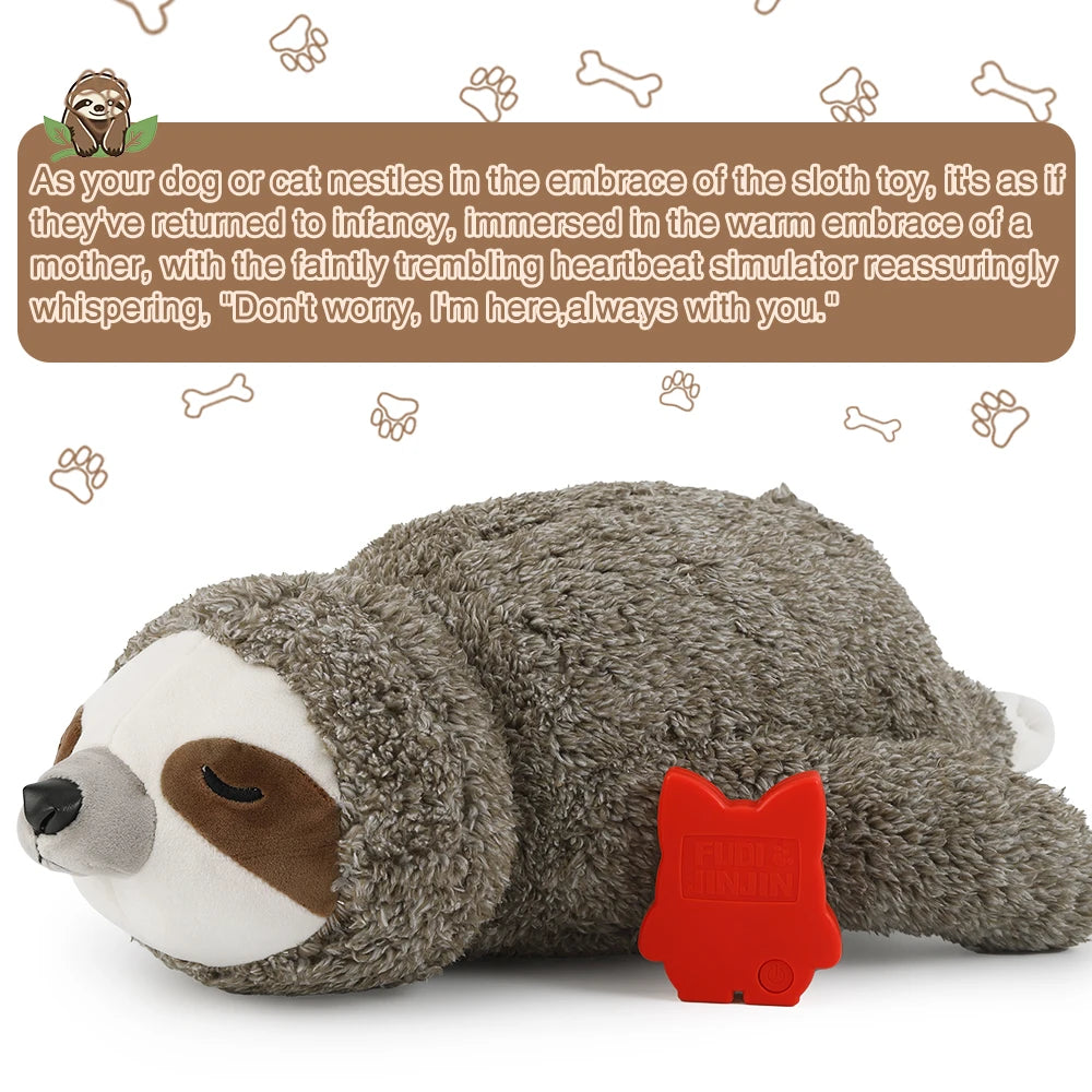 Sloth Heartbeat Puppy Toy – Sleep Aid & Stress Relief