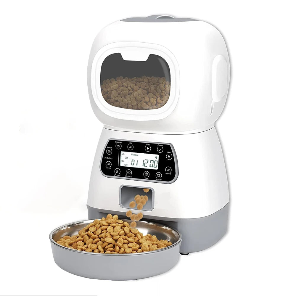 3.5L Auto Pet Feeder & 2L Water Fountain – WiFi App Combo
