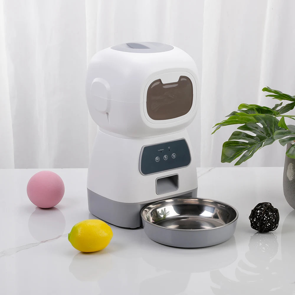 3.5L Auto Pet Feeder & 2L Water Fountain – WiFi App Combo