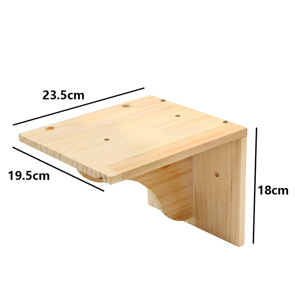 Wall-Mounted Cat Climbing Shelves with Hammock & Steps