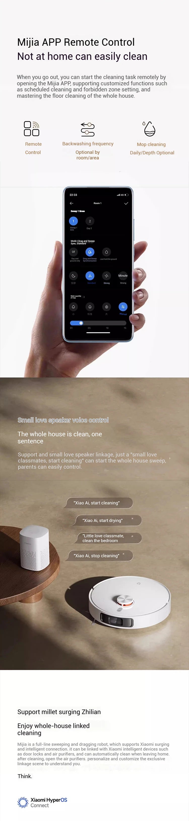 Xiaomi Robot Vacuum & Mop for Pet Hair – Auto Empty, Self-Wash