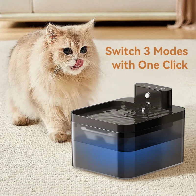 Wireless Auto Cat Water Fountain – Silent Pump, Fresh Filtered Water for Cats