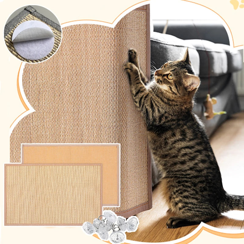 Cat Scraper bamboo mat Cat Training Scratch Pad Table Leg Cat Scratcher Furniture Protection Mat Sofa Protector Scratch Carpet