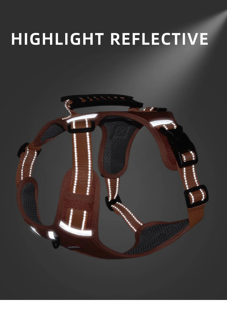 Adjustable Oxford Dog Harness Vest – Reflective Walking