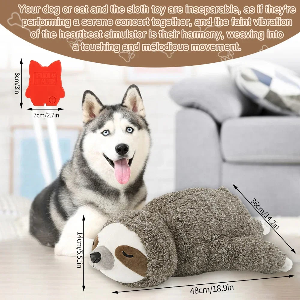 Sloth Heartbeat Puppy Toy – Sleep Aid & Stress Relief