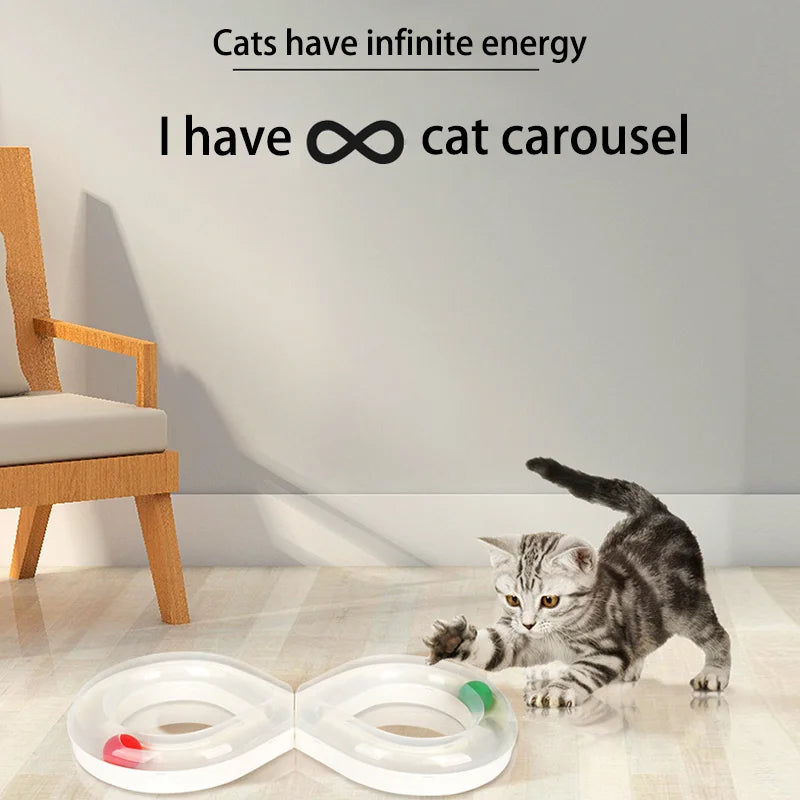 Orbital Track Ball Spinner – Interactive Self-Play Cat Toy