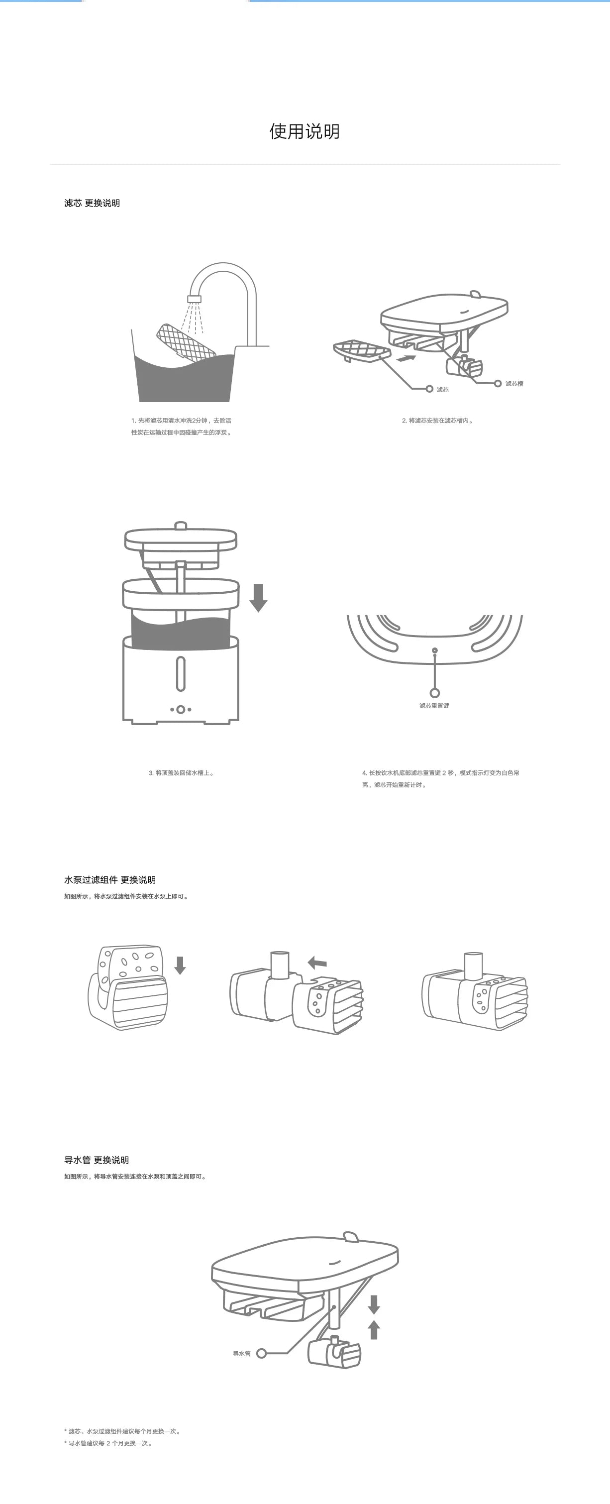 Original Xiaomi Smart Pet Water Dispenser Filter Set Drinking Fountain Automatic Silent Water Dispenser Sterilization Filter Set