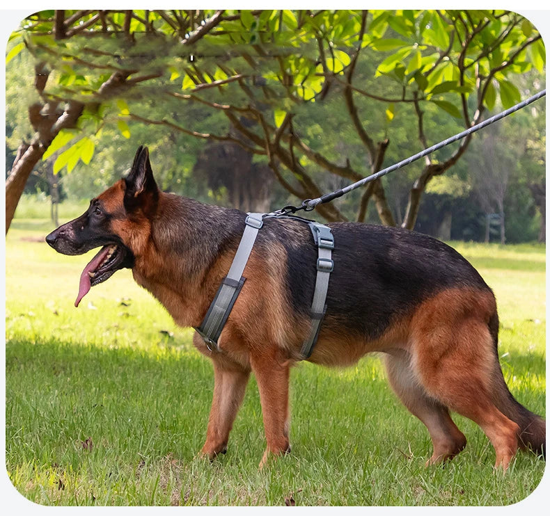 Comfortable Adjustable H-Shaped Large Dog Harness Washable Nylon Nighttime Reflective No Pull Pet Vest Harness Arnés Para Perros