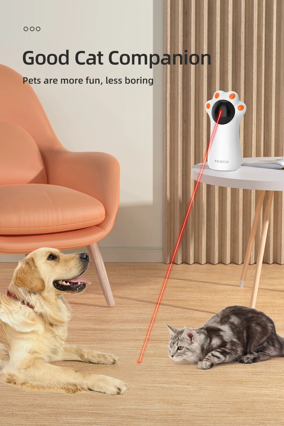 Auto Laser Cat Toy – Handheld Smart LED Teaser