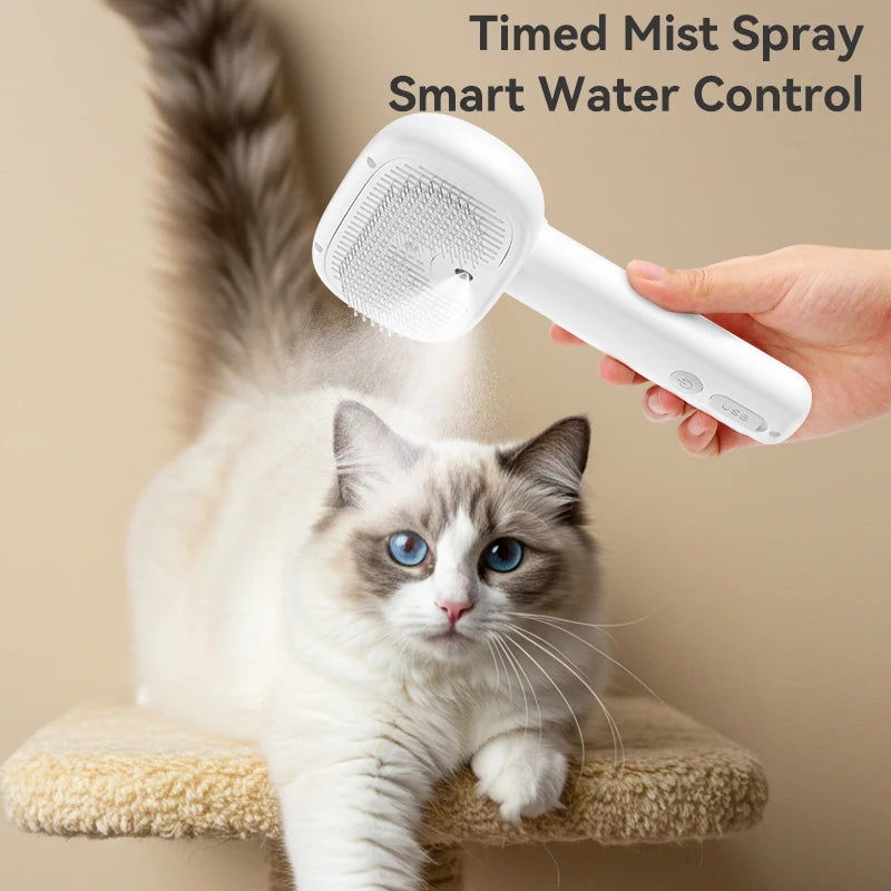 Electric Spray Pet Grooming Brush – Water Mist, Hair Removal