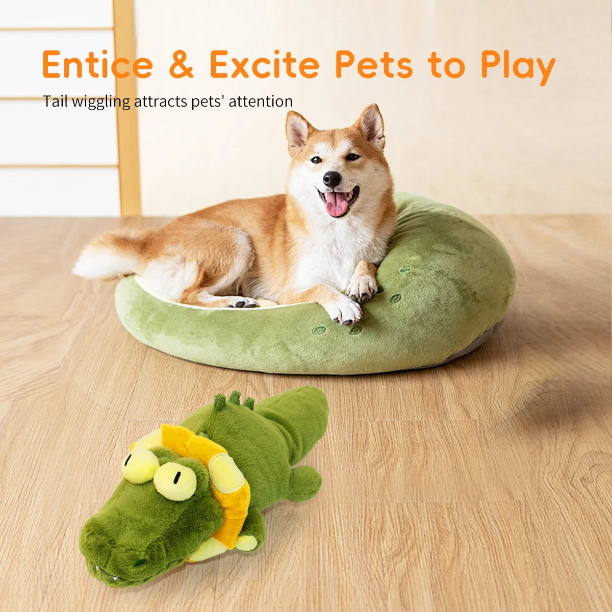 Auto-Flapping Plush Squeaky Dog Toy – Self-Play