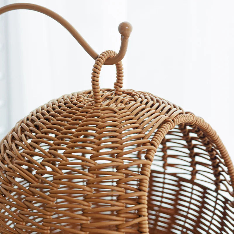 Cat Cage Household Small Family Cat Nest Hanging Basket Imitation Rattan Weaving Hanging Basket Desktop Snack Candy Fruit Basket