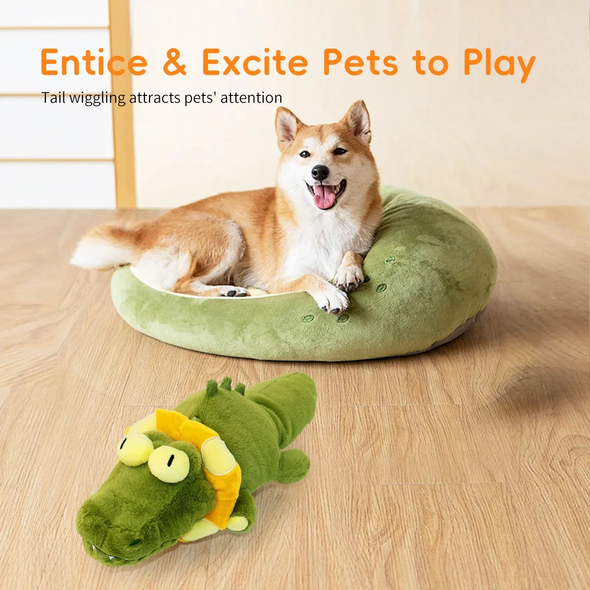 Auto-Flapping Plush Squeaky Dog Toy – Self-Play