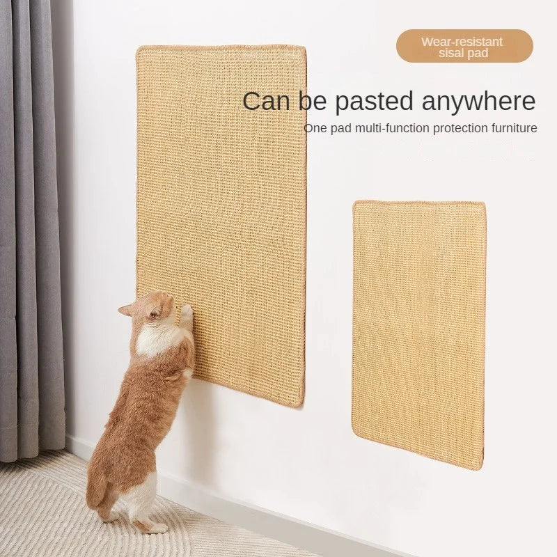Sisal Hemp Cat Scratching Wall Pad – Furniture Protector