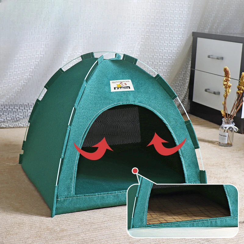 Foldable Pet Tent House – Breathable, All-Season
