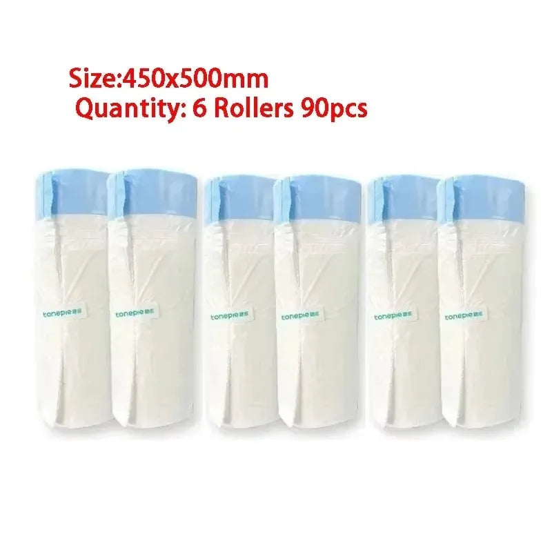 Waggy Tail smart cat litter box replacement accessories including a filter, door, pad, and bin for easy maintenance.