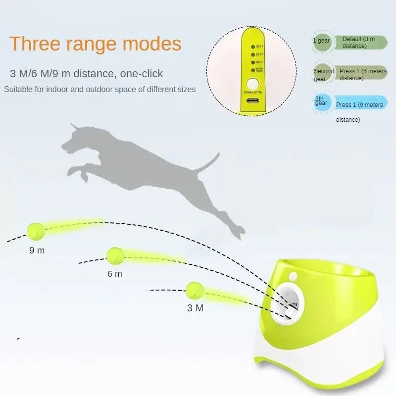 Automatic Tennis Ball Launcher for Dogs – USB Rechargeable