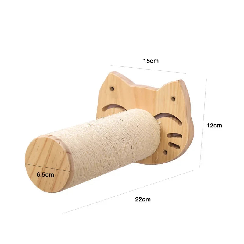 Wall-Mounted Cat Climbing Shelves with Hammock & Steps