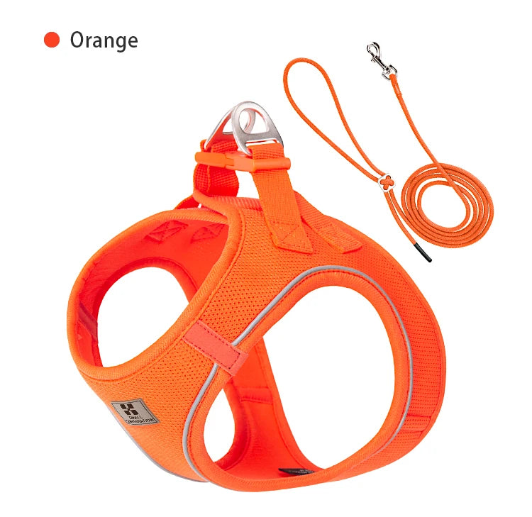Reflective Dog Harness & Leash Set – Adjustable Vest