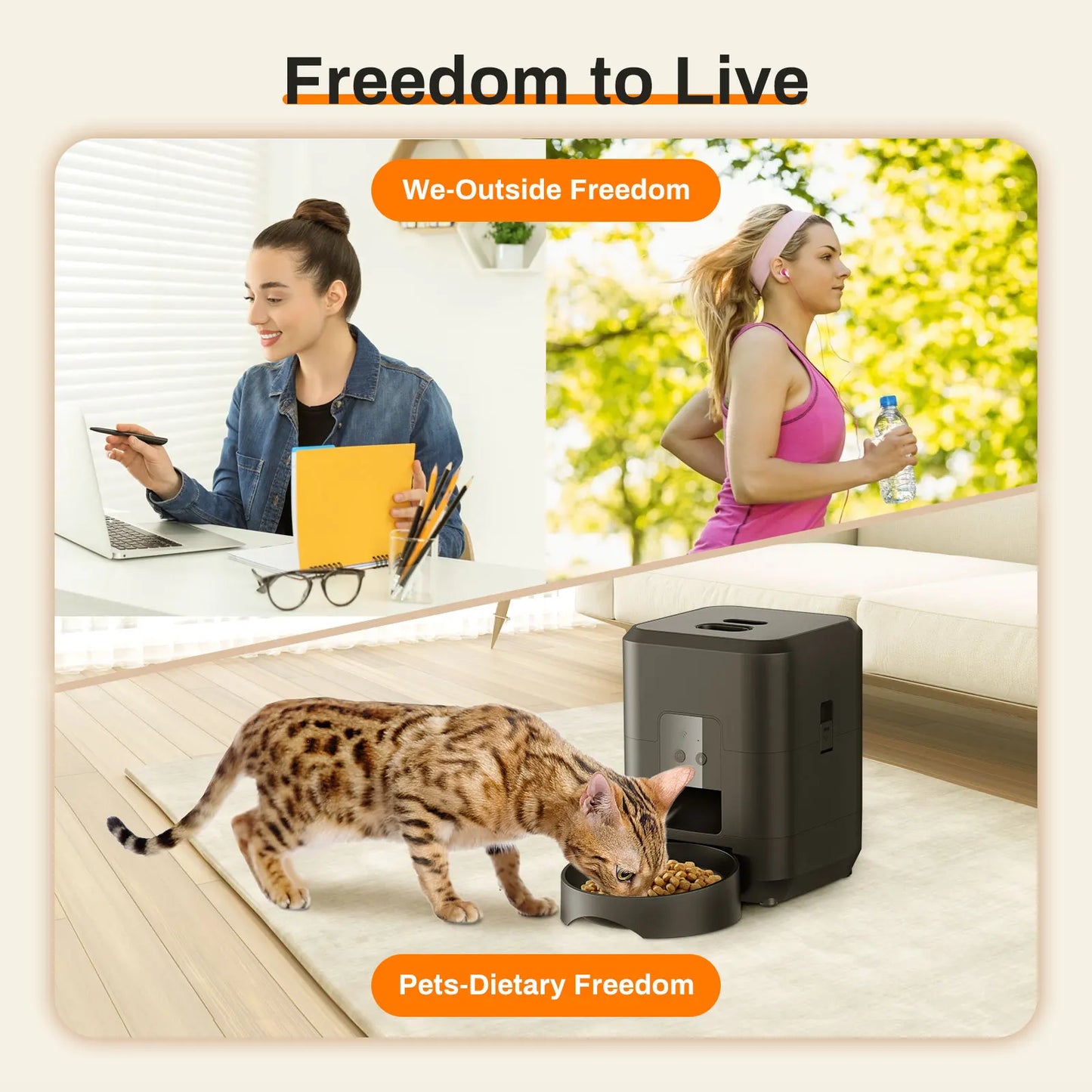 3.5L Auto Pet Feeder & 2L Water Fountain – WiFi App Combo