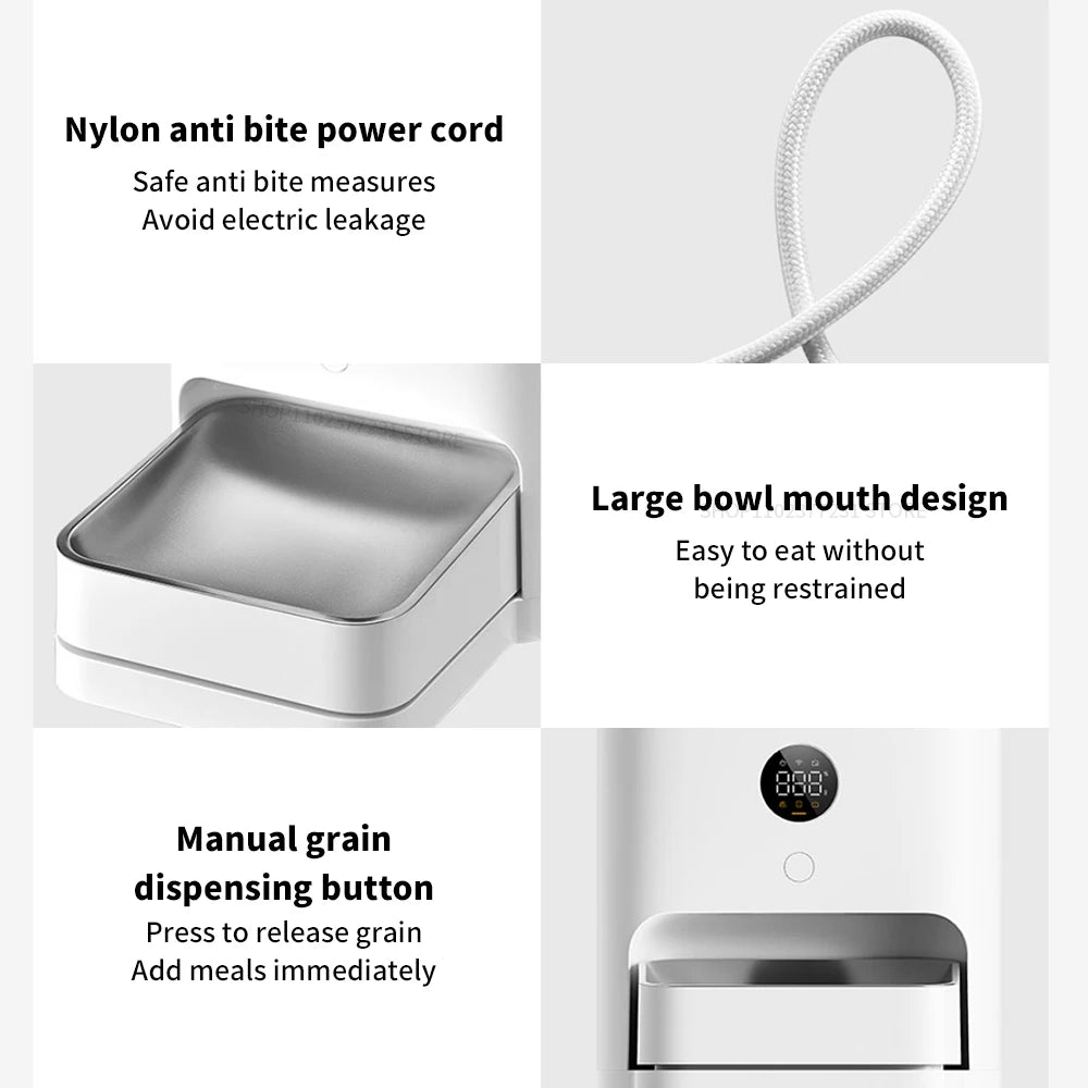 New Mijia Smart Pet Feeder 2 MJWSQ02 HD-large Screen 5L Large Capacity Precise Weighing Spare battery FoodShortage Remind