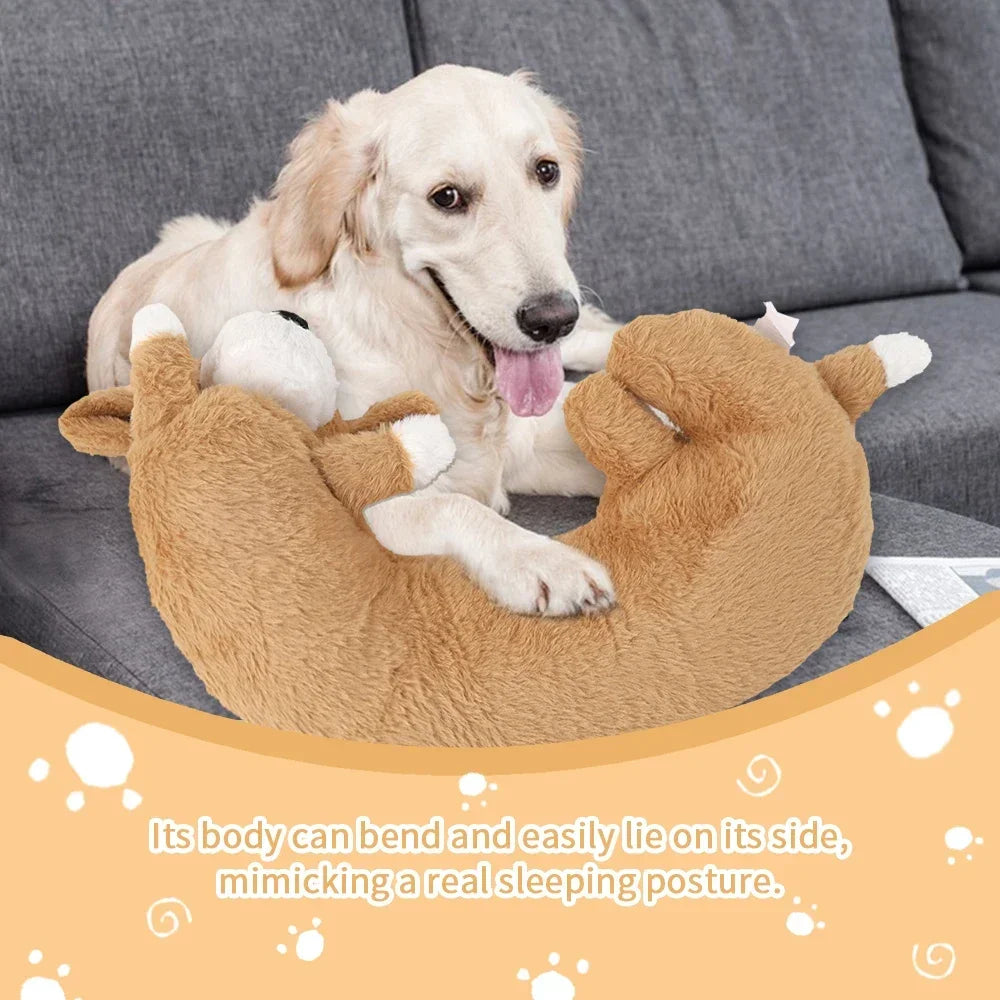 Curved Pillow Heartbeat Dog Toy – Comfort & Training