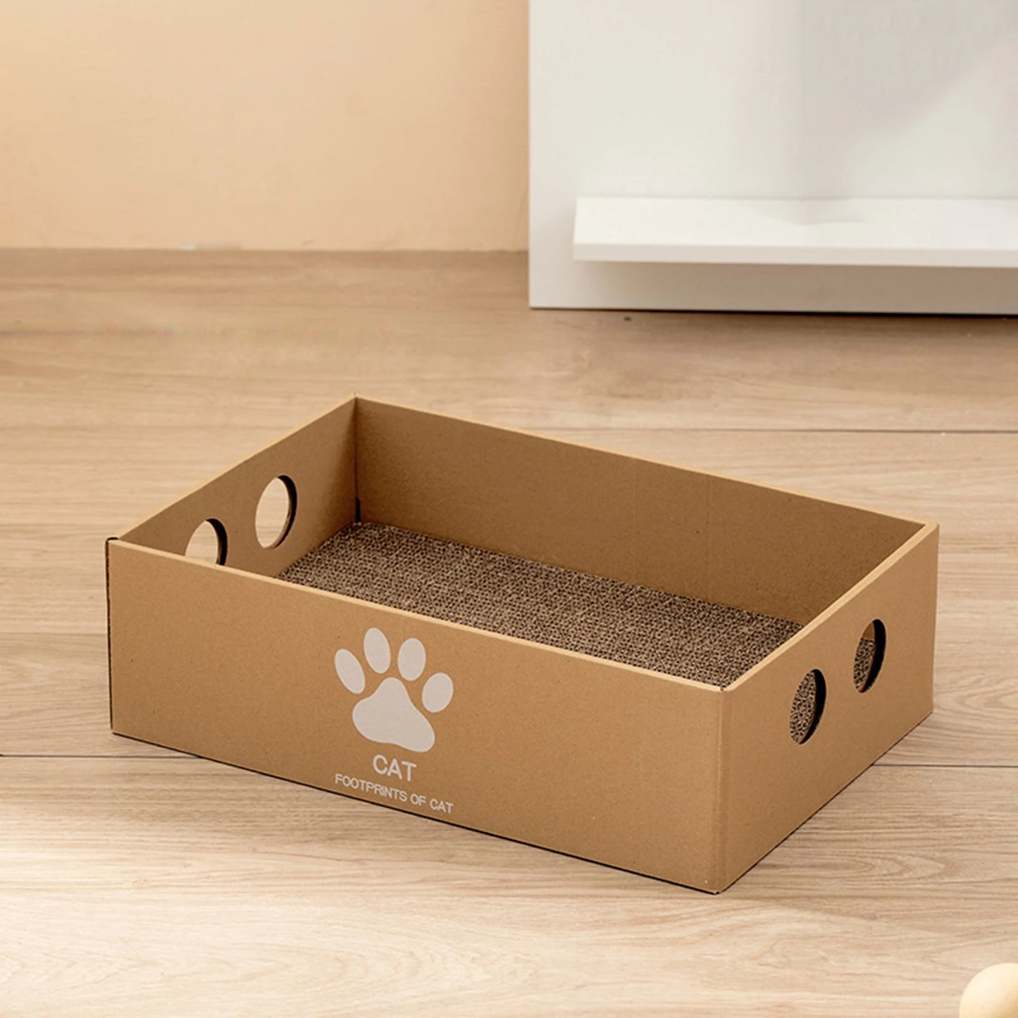 Cat Scratching Box Large Cat Cardboard House Corrugated Paper Cat Scratcher Pad Grinding Claw Furniture Protection Pet Supplies