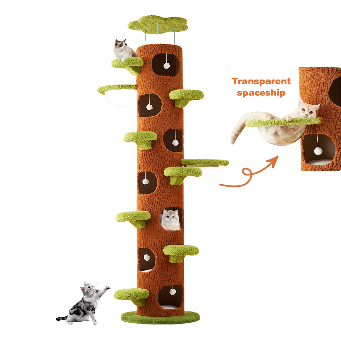 Forest Large Cat Tree with Scratching Post Tall Cat Tree Tower Super Large Cat Tree Tower for Maine Coon Cats