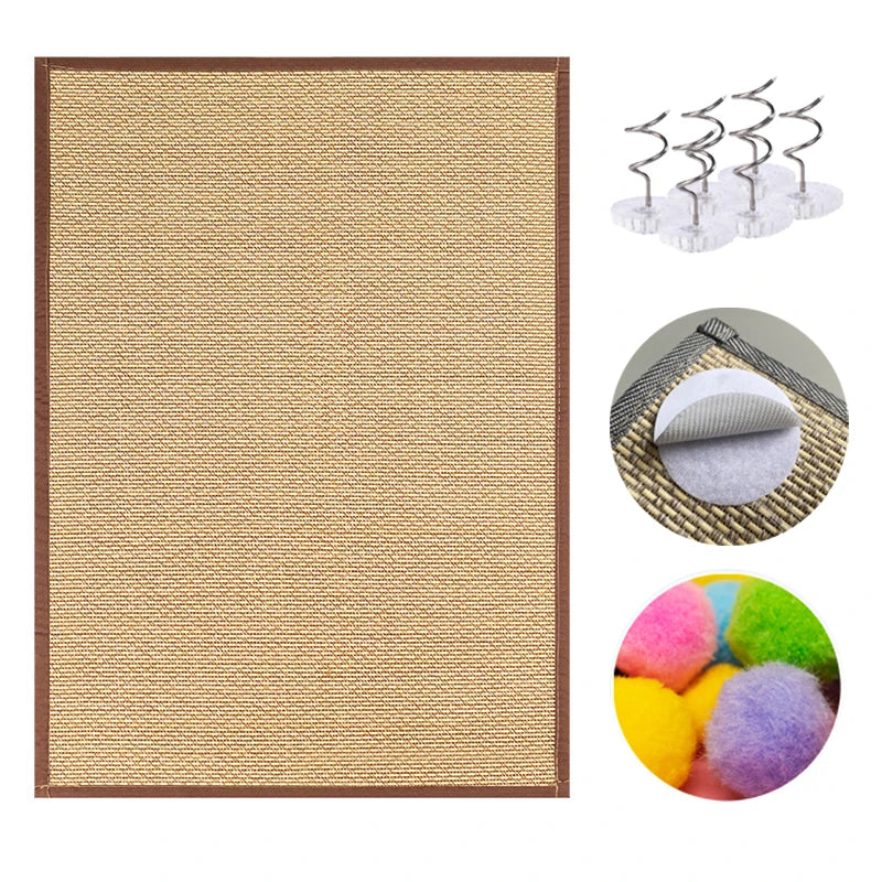 Cat Scraper bamboo mat Cat Training Scratch Pad Table Leg Cat Scratcher Furniture Protection Mat Sofa Protector Scratch Carpet