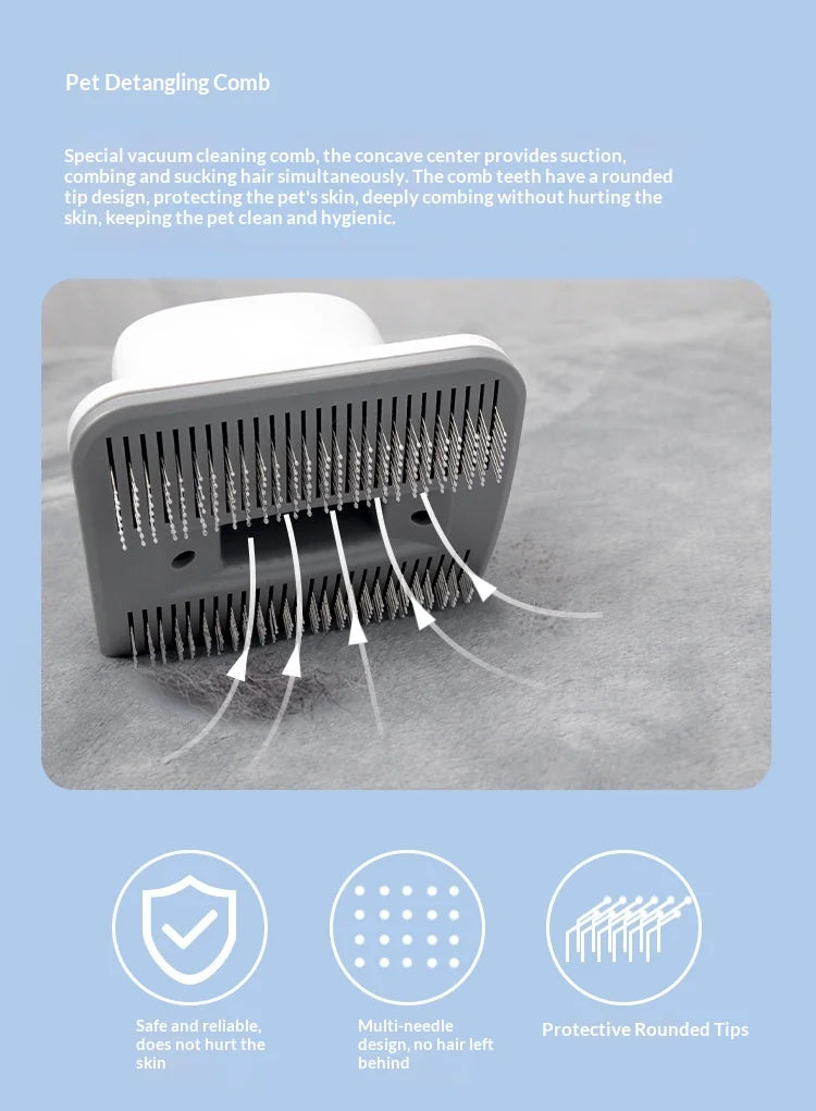 7-in-1 Pet Grooming Vacuum Kit – Hair Trimmer & Suction