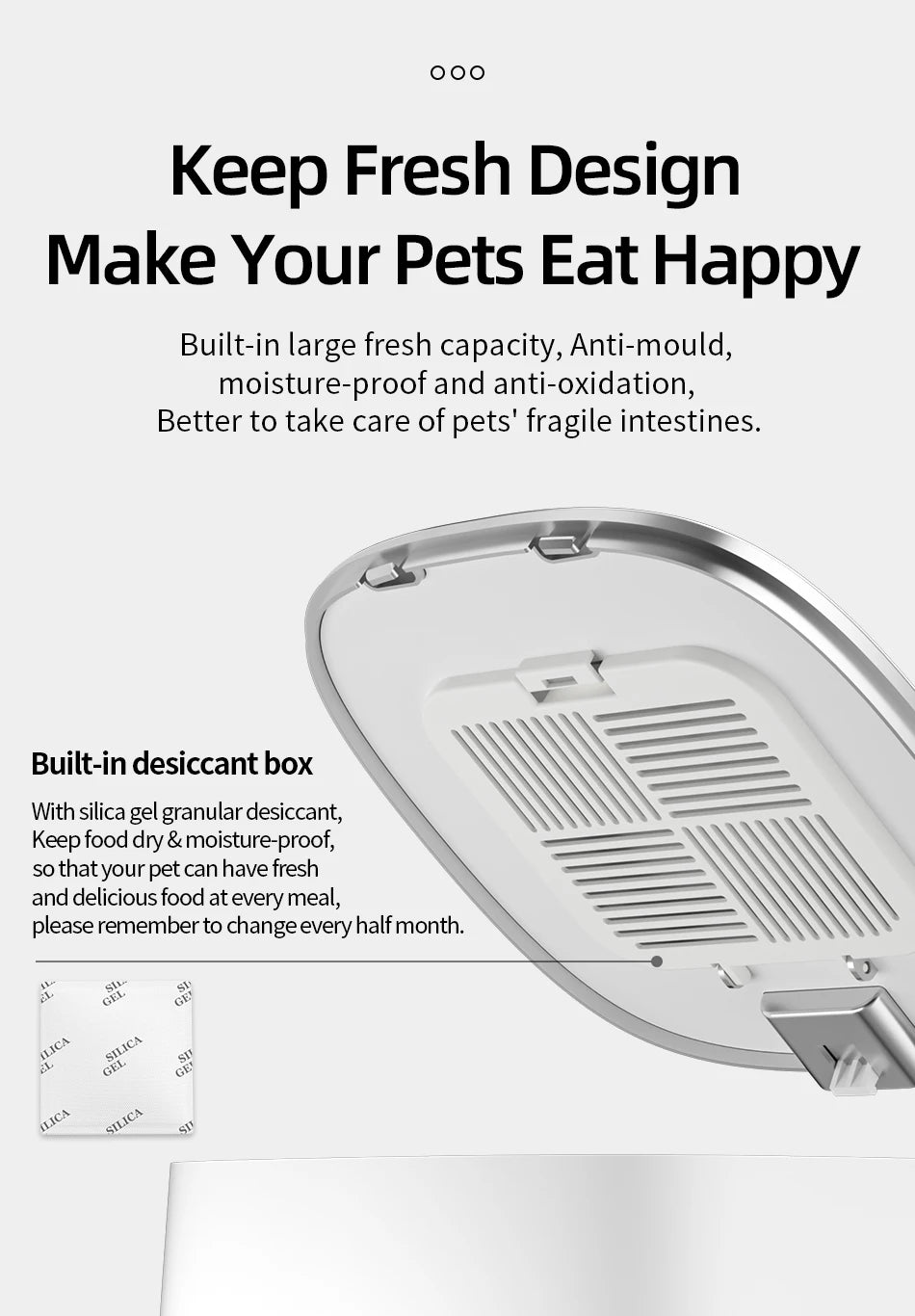 ROJECO Auto Cat Feeder – WiFi App, Remote Control, Dry Food Dispenser for Cats & Dogs