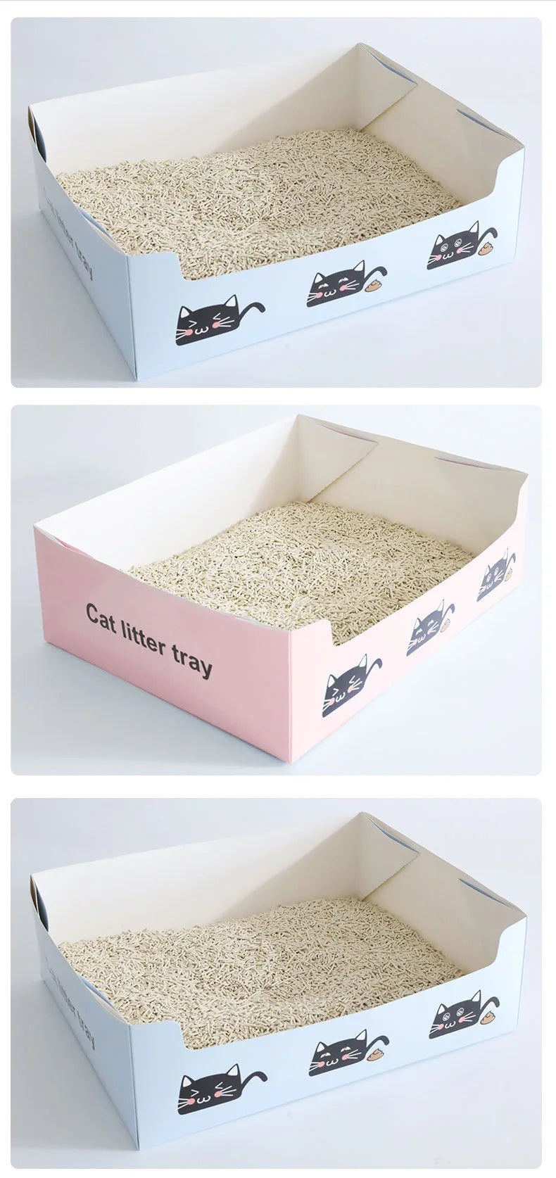 Disposable Cat Litter Box PP Waterproof Box Cat Toilet Special Cat Toilet Oversized Folding Cat Portable Outdoor Temporary Car