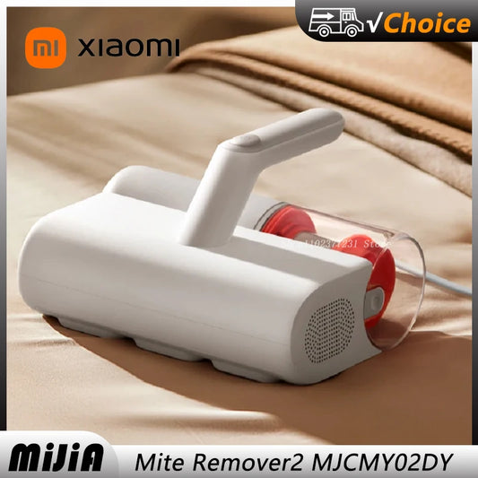 Xiaomi Mijia UV sterilization mite remover vacuum by Waggy Tail with cyclone suction, cleaning bedding and removing mites.