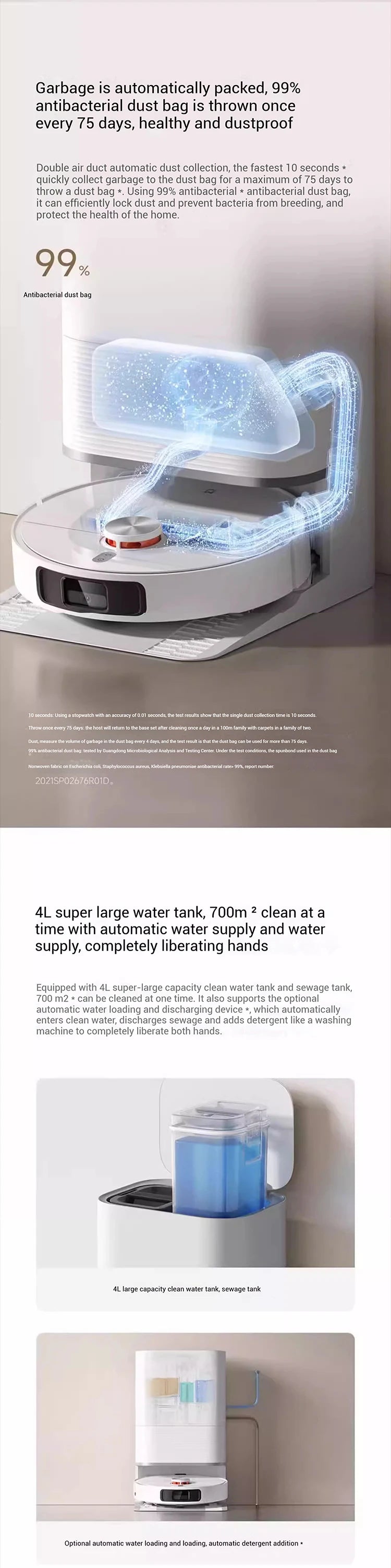 Xiaomi Robot Vacuum & Mop for Pet Hair – Auto Empty, Self-Wash