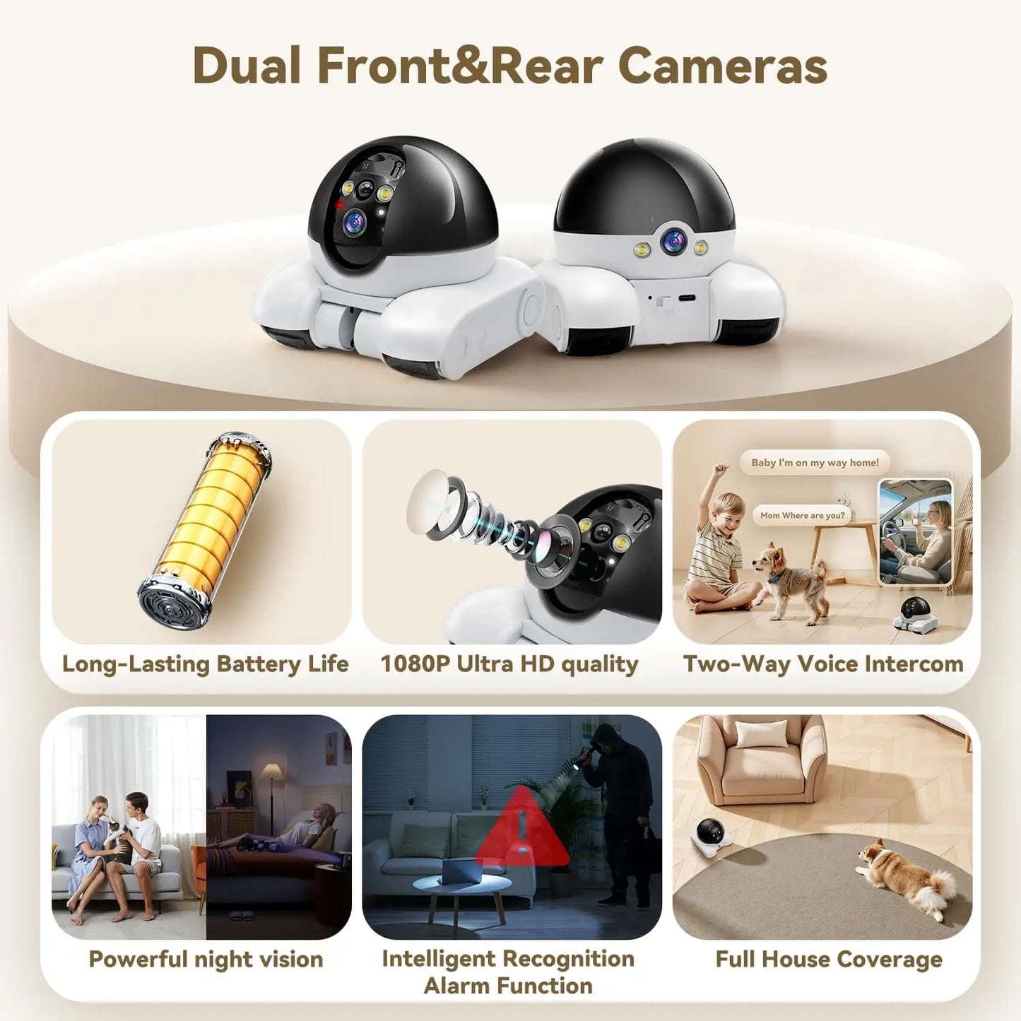 360° Pet Surveillance Camera – Motion Detection, Two-Way Audio