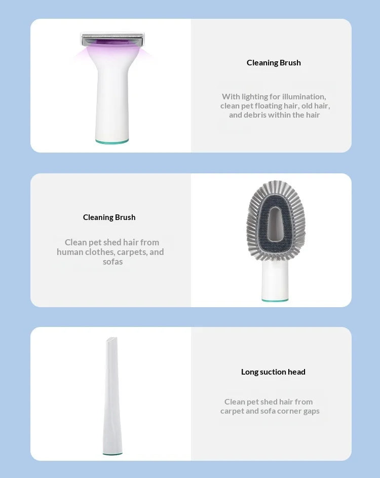 7-in-1 Pet Grooming Vacuum Kit – Hair Trimmer & Suction