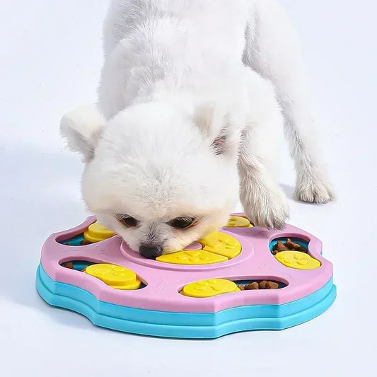Dog Puzzle Slow Feeder Bowl – IQ Training, Non-Slip