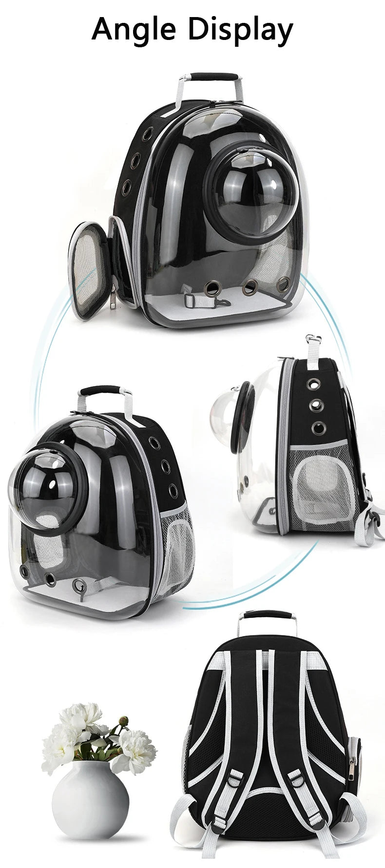 Space Capsule Transparent Pet Carrier Backpack