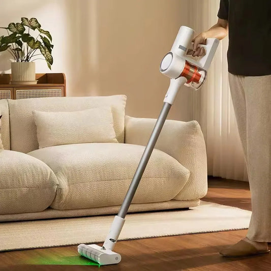 Xiaomi Mijia Cordless Wireless Vacuum Cleaner 2 with 24kPa suction and 60-minute battery, shown with detachable wand and cleaning head